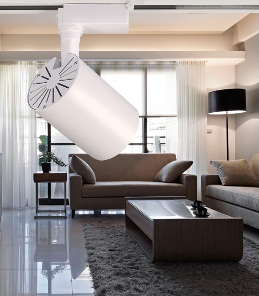 สว่างกว่า LED TRACK LIGHT Chip SMD โคมไฟแทรกไลท์ โคมไฟส่องเฉพาะจุดแบบราง ขนาด 18 วัตต์ BodyฺWhite/เเสงwarmwhite จำนวน 1 ชิ้น