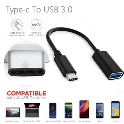 USB-C 3.1 Type C to USB 3.0 A Female OTG Cable Adapter Converter