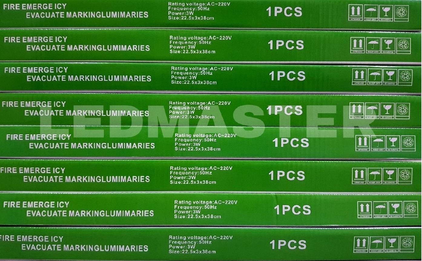 Led emergency sign ป้ายทางออก led ป้ายไฟทางออกฉุกเฉิน แบบเเขวน ลูกศร 2 ด้าน คนวิ่งทางขวา จำนวน 1 ป้าย