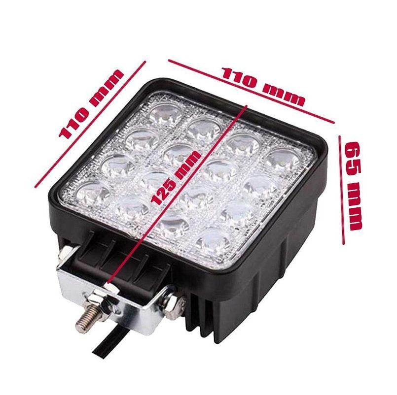 X4 เเพ็ค 4 ชิ้น สุดคุ้ม !! LED FLOODLIGHT 12-24V โคมไฟสปอร์ตไลท์สำหรับไฟเรือ ไดหมึก ตกหมึก ใช้งานกับเเบตเตอรี่ได้ ขนาด 4 นิ้ว 48 Watt เเสงสีเขีย