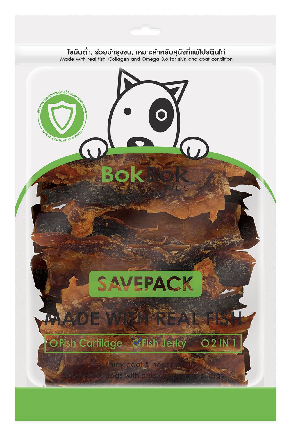 Bok Bok Pet Munchies เซ็ตเนื้อปลา 300 กรัม 6ถุง ราคา 1,348 บาท*ส่งฟรี