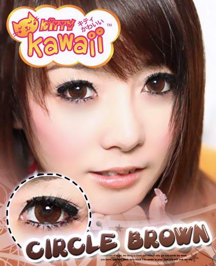 ใหม่💎 Kitty kawaii 💎 Mini Circle Brown บิ๊กอายสายตาปกติ และ บิ๊กอายสายตาสั้น powerlenses 0.00  375 400 125 200 275 250 75 BY Kittykawaii มินิเล็กเท่าตาจริง (รหัสสินค้า 060)