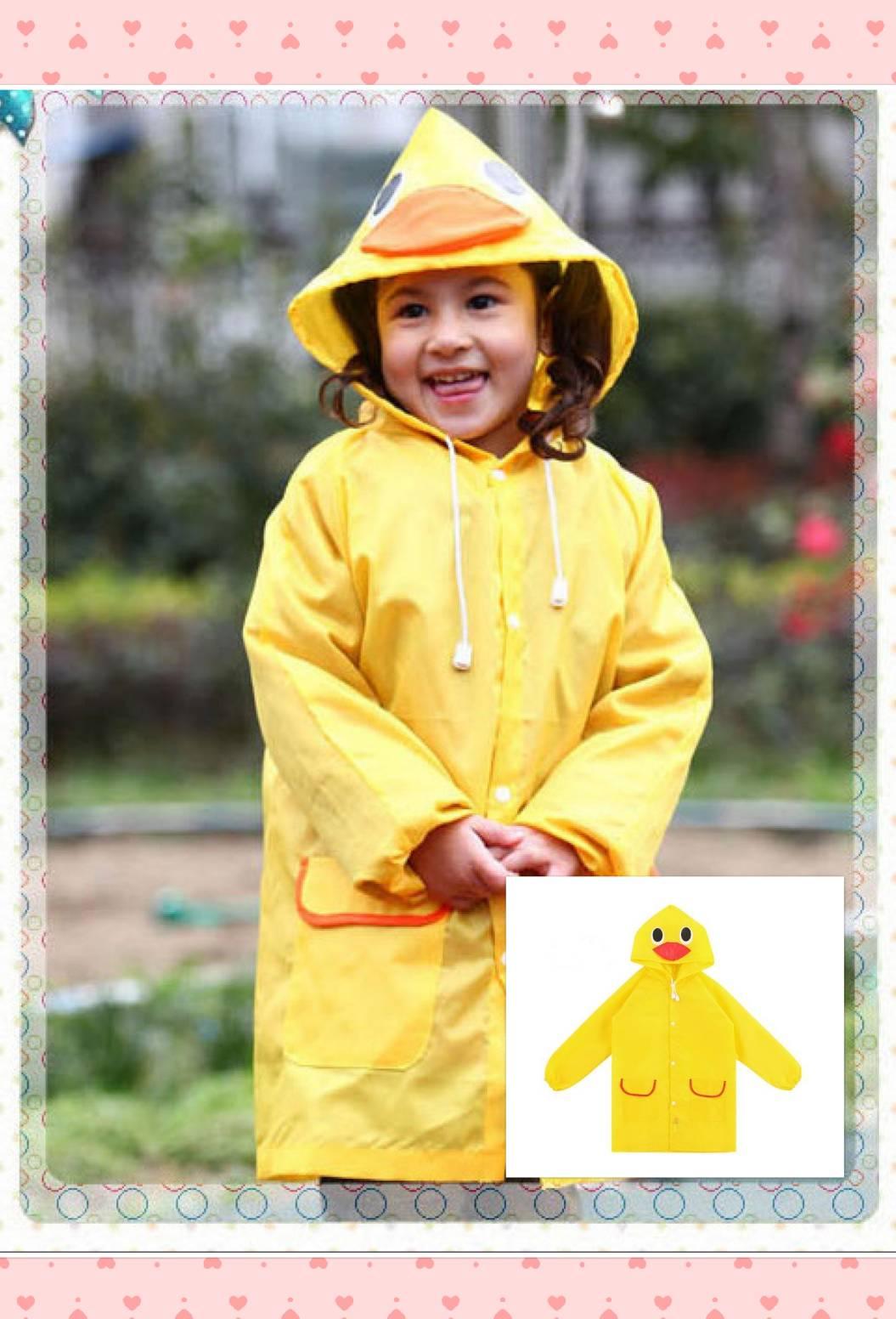 ชุดกันฝนเด็ก เสื้อกันฝนเด็ก ลายเป็ดสีเหลือง