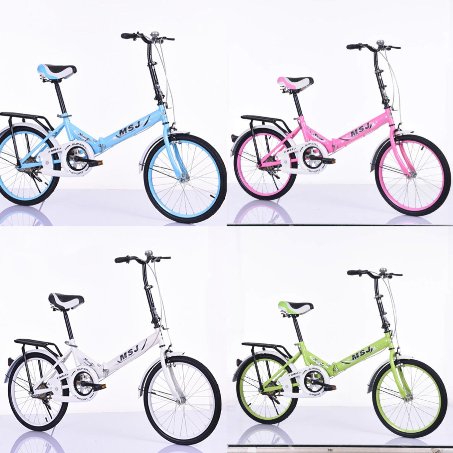 จักรยานพับได้ จักรยานพกพา  20 นิ้ว สีเขียว Green  Foldable bicycle （FFB）