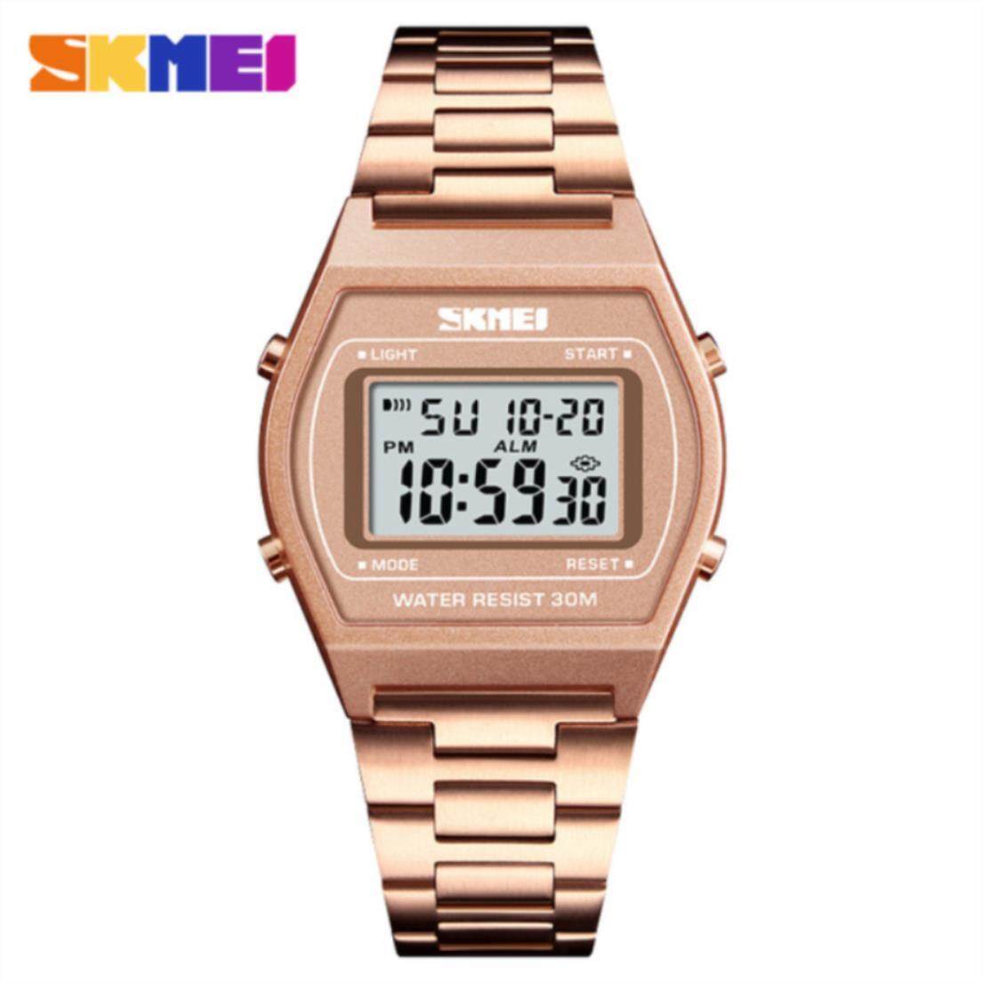 SKMEI 1328 ของแท้ 100% ส่งในไทยไวแน่นอน นาฬิกาข้อมือผู้หญิงผู้ชาย สไตล์ Casual Bussiness Watch จับเวลา ตั้งปลุกได้ ไฟ LED ส่องสว่าง SK-M1328