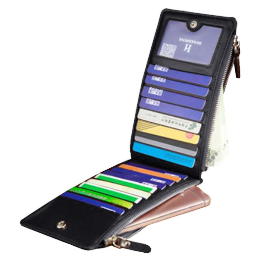 LC กระเป๋าสตางค์และใส่บัตรเครดิต รุ่น WLW-0077 สำหรับสุภาพสตรีทันสมัย ราคาไม่แพง Card