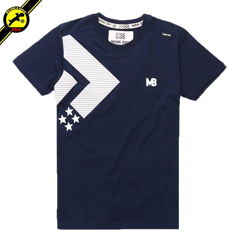 Miamibay T-shirt เสื้อยืด รุ่น RANK แฟชั่น คอกลม ลายสกรีน ผ้าฝ้าย cotton ฟอกนุ่ม ไซส์ S M L XL