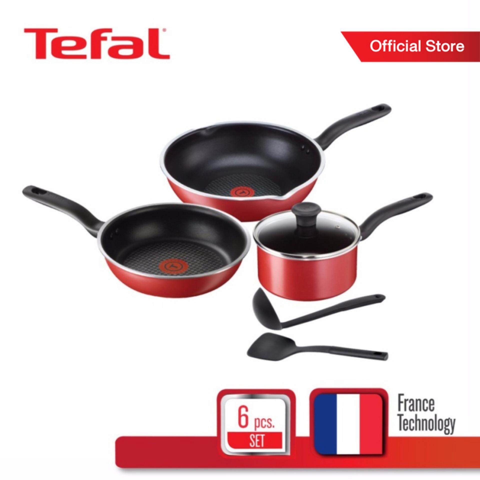 Tefal เซ็ตอุปกรณ์ทำอาหาร ก้นอินดักชั่น Pure Chef 6 ชิ้น (Pure Chef Suprise Set 6 pieces) C617S614