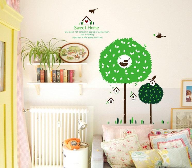 สติ๊กเกอร์ติดผนังบ้าน 60*90 ซม.Wallsticker  Adhesive Family Wall Stickers Home Decor