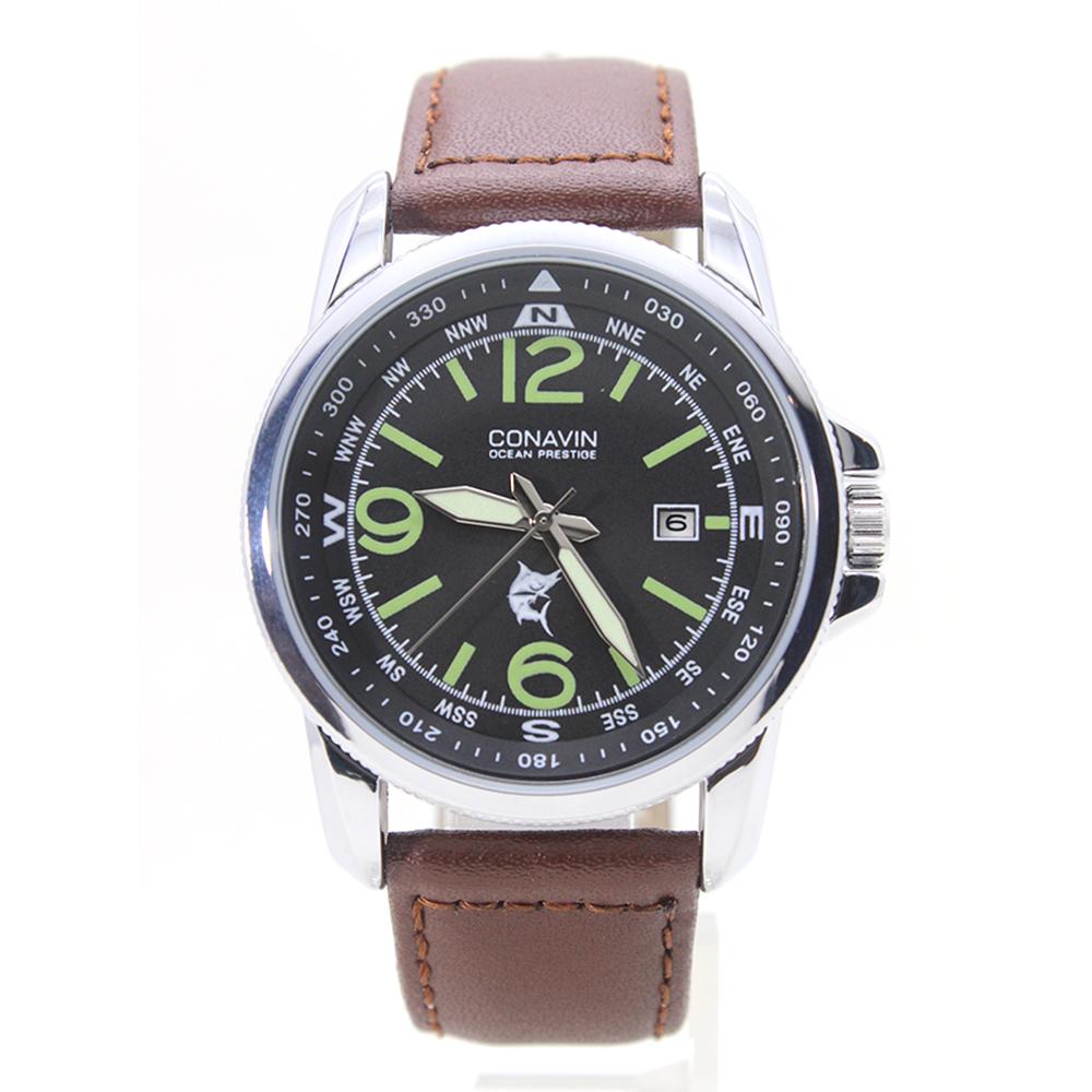 CONAVIN นาฬิกา ชาย-หญิง สายหนัง PU อย่างดี ตัวเรือน(กันน้ำ) ทรงกลม หน้าปัดนาฬิกาสไตล์สปอร์ตและคลาสสิค ระบบเข็มและมี(วันที่ ) CVS-005 ราคา 1,400 บาท*ส่งฟรี