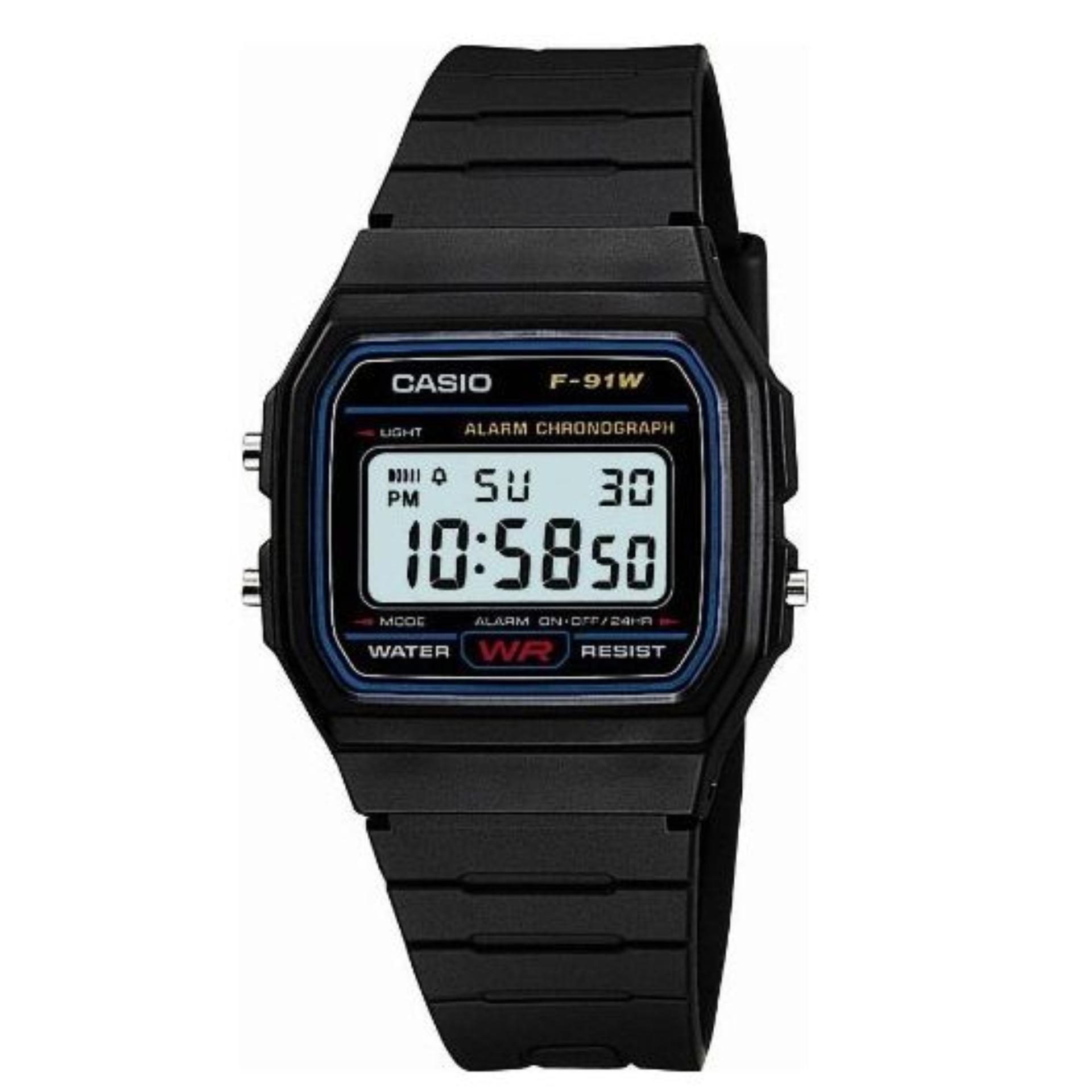 Casio นาฬิกาข้อมือชาย,หญิง รุ่น F-91W-1DG - Black