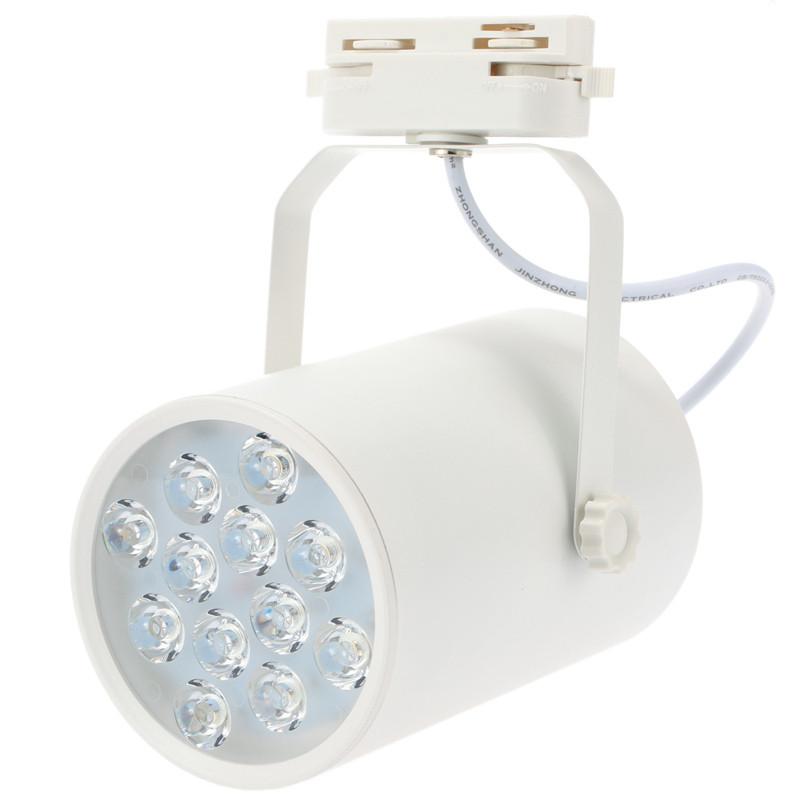 สว่างกว่า LED TRACK LIGHT Chip SMD โคมไฟแทรกไลท์ โคมไฟส่องเฉพาะจุดแบบราง ขนาด 12 วัตต์ BodyฺWhite/เเสงwarmwhite จำนวน 1 ชิ้น