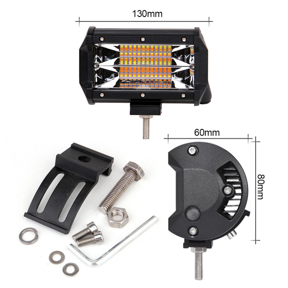 สว่างมาก รุ่น 2 เเสง ! LED LIGHT BAR ไฟสปอร์ตไลท์ ไฟหน้ารถ ไฟท้าย 72W 12V-24V รุ่น DUAL LIGHT ชนิด 2 เเสง ขาวเเละเหลือง (4000 k/6000 k) งานพรีเมี่ยม จำนวน 1 ชิ้น