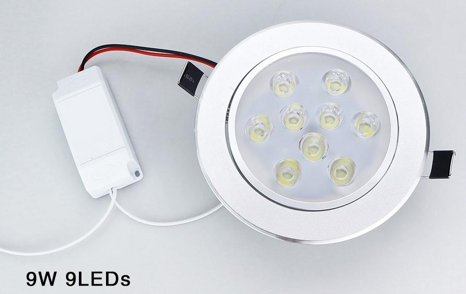 สุดคุ้มเกินราคา LED Downlight 9W โคมดาวน์ไลท์ โคมไฟฝังฝ้า