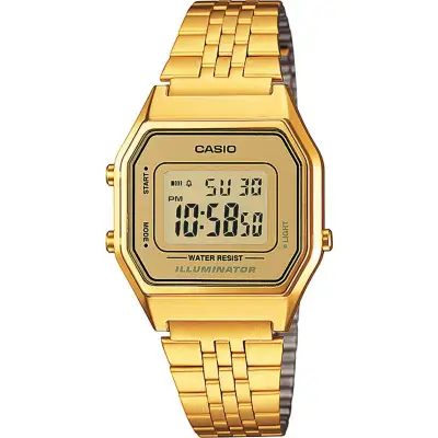 Casio Digital Ladies Gold Stainless LA680WGA Genuine (KP Time)