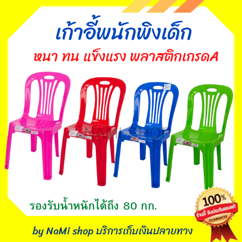 เก้าอี้เด็ก เก้าอี้พนักพิงเด็ก พลาสติกเกรดA หนา แข็งแรง ทนทาน รองรับน้ำหนักได้ถึง 50 กก.พร้อมส่ง(กรุณาอ่านก่อนสั่ง)