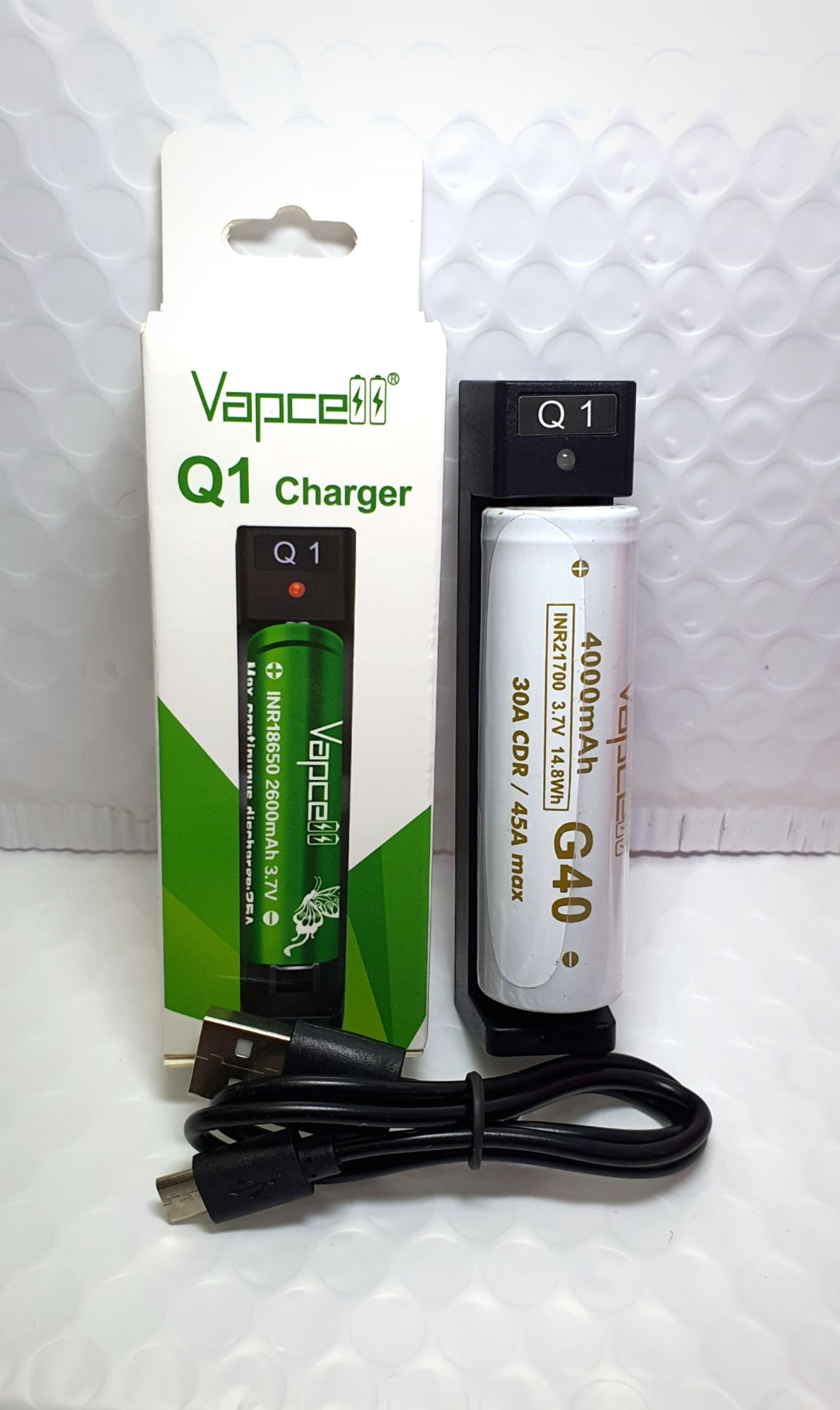 [ Q1/1ก้อน ] Vapcell 21700 G40 4000mah 30A/45A + Vapcell  Q1