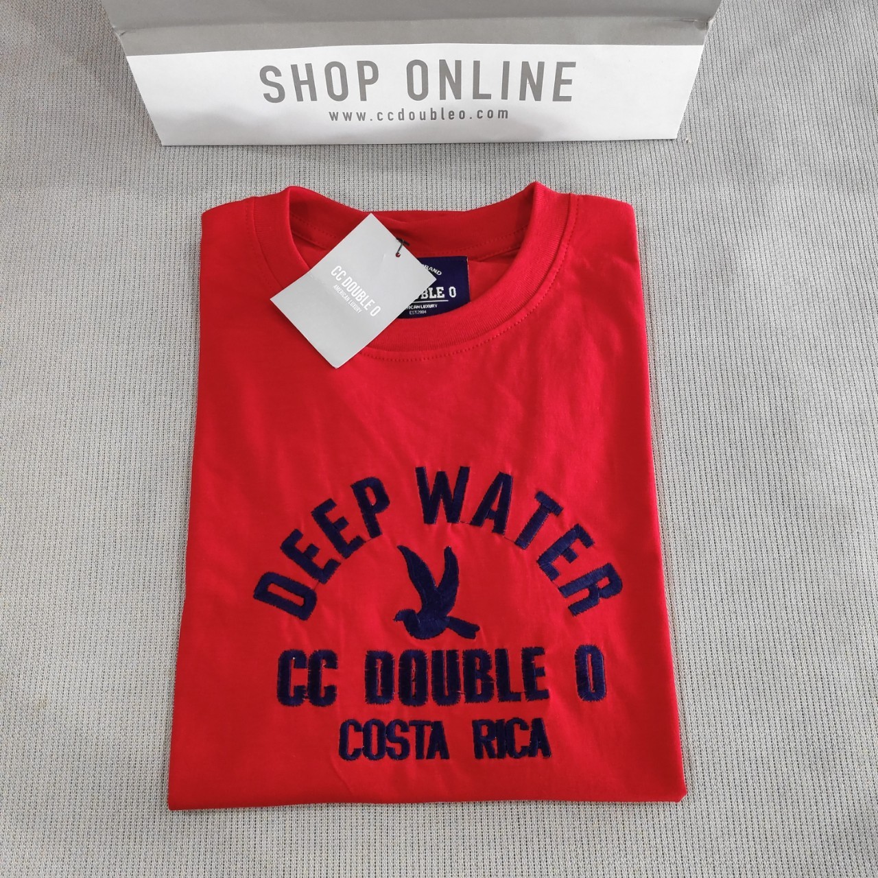 CC DOUBLE O เสื้อยืดงานปัก Cotton100% (Newyork-DEEP)