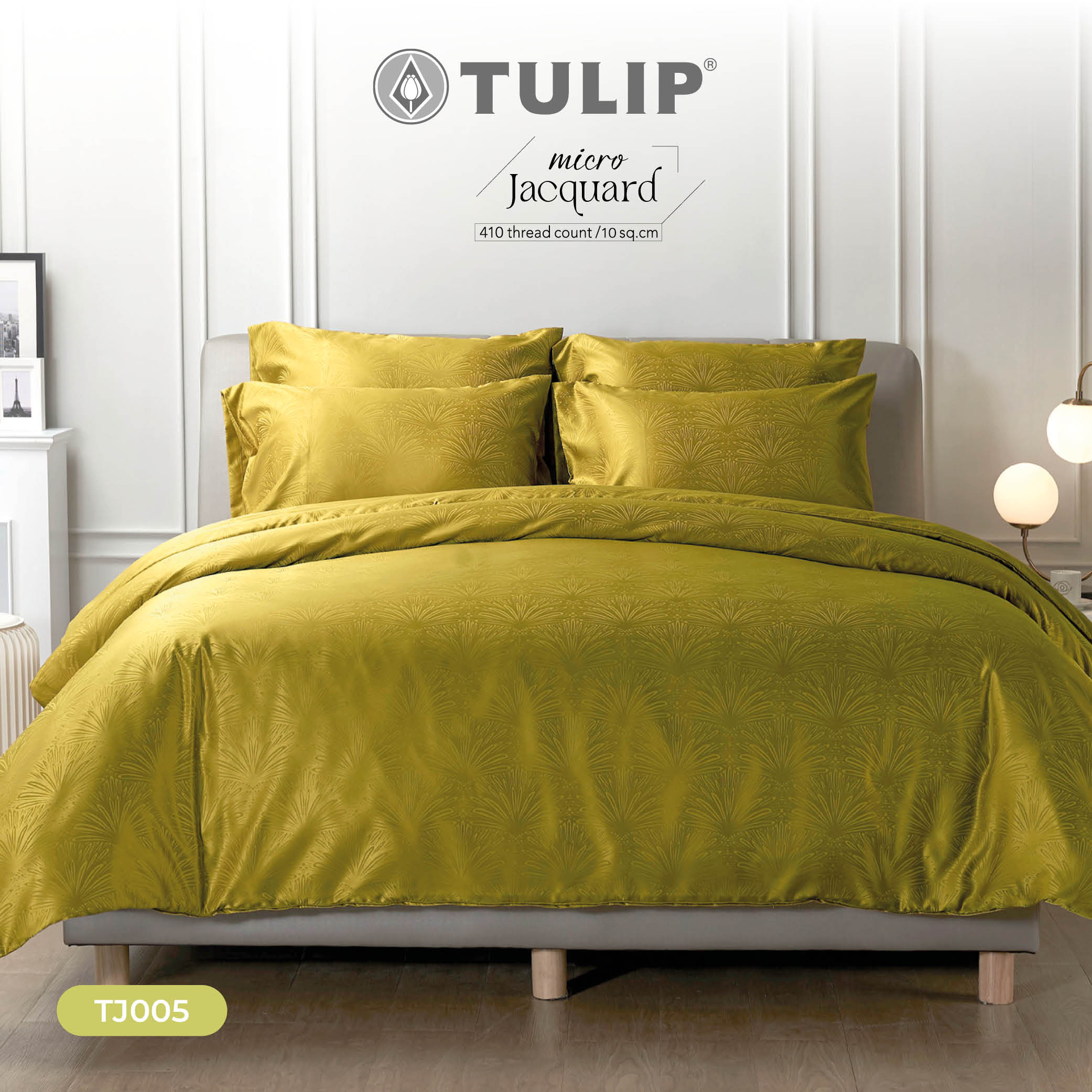 (New) TULIP Micro Jacquard TJ005 สีพื้น ทอลายนูนบนเนื้อผ้า ชุดผ้าปูที่นอน ผ้าห่ม ผ้านวม ให้ความเรียบ หรู ราคา 1,400 บาท*ส่งฟรี