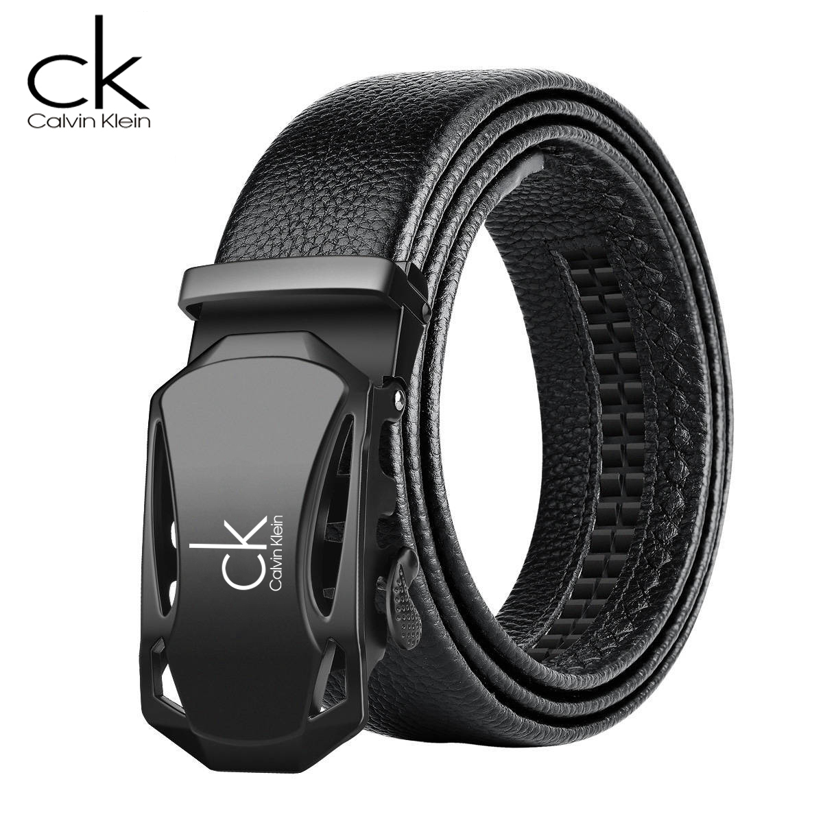 Calvin Klein Belt-Leather CK เข็มขัดหนังแท้ ชุดgiftsetพร้อมกล่อง+ถูงหิ้ว