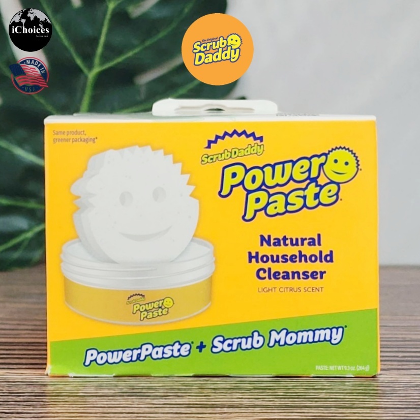[Scrub Daddy] Power Paste Natural Household Cleanser, Light Citrus Scent 264 g ฟองน้ำอเนกประสงค์ พร้อมน้ำยาขจัดคราบ ราคา 1,252 บาท*ส่งฟรี