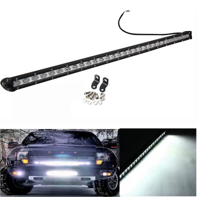 LED Light Bar ไฟรถยนต์ 144 W บาร์รถยนต์ยาวทรงตรง 144 วัตต์ ไฟหน้ารถ ไฟท้าย สำหรับอะไหล่รถ อุปกรณ์รถยนต์ รถสิบล้อ รถบรรทุก รถ Jeep ATV รถเอทีวี รถบรรทุก รถสิบล้อ เเสงพุ่งสว่างมาก งานพรีเมี่ยม เเสงขาว 12V-24V จำนวน 1 ชิ้น