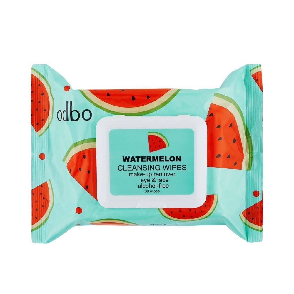 ทิชชู่เปียกเช็ดเครื่องสำอางOdbo Watermelon Cleansing Wipes