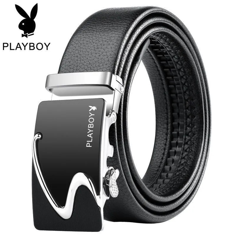 Playboy เข็มขัดหนัง ผู้ชาย รับประกันคุณภาพสินค้า เข็มขัดผู้ชาย คลาสสิก Belt เข็มขัด (Classic X1)