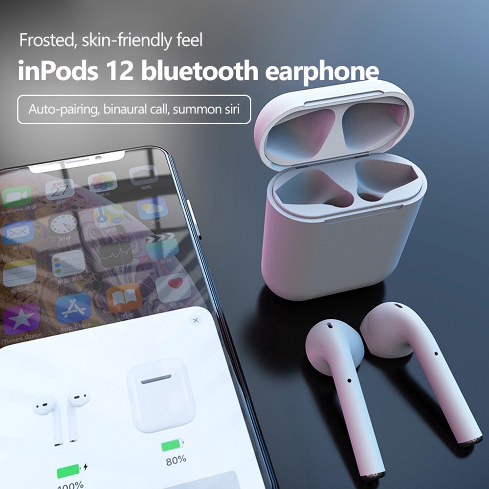 i12 TWS พร้อมกล่องชาร์จ หูฟังบลูทูธไร้สาย Bluetooth V5.0 หูฟังไร้สาย IOS Android  หูฟังบลูทู บลูทูธ