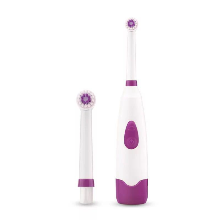 แปรงสีฟันไฟฟ้า แปรงสีฟันไฟฟ้าสำหรับผู้ใหญ่เเละเด็ก ขนแปรงนุ่มโซนิกสั่นสะเทือน แปรงสีฟันกันน้ำ ใช้ถ่าน AA 2 ก้อนKHE-003