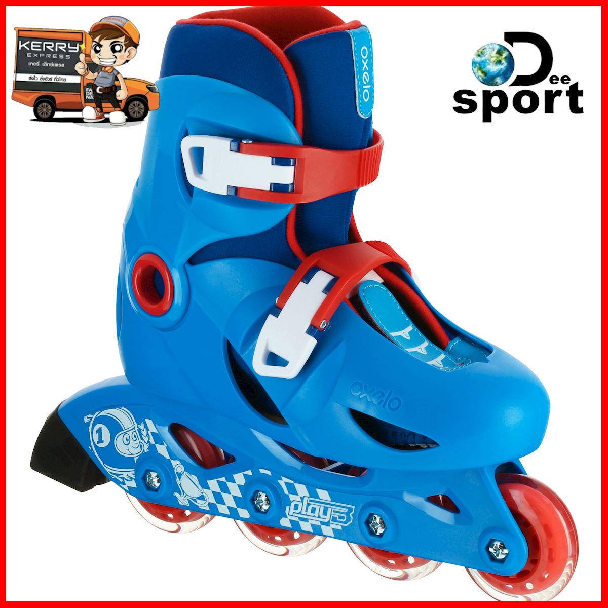 รองเท้าสเก็ต OXELO โรลเลอสเก็ต Roller skates รองเท้าสเก็ตสำหรับเด็ก 4-8 ปี