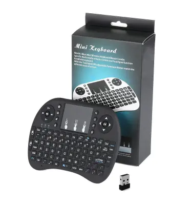 【Wireless keyboard แป้นพิมพ】Mini Wireless Keyboard แป้นพิมพ์ภาษาไทย 2.4 Ghz Touch pad คีย์บอร์ด ไร้สาย มินิ ขนาดเล็ก for Android Windows TV Box Smart Phone i8