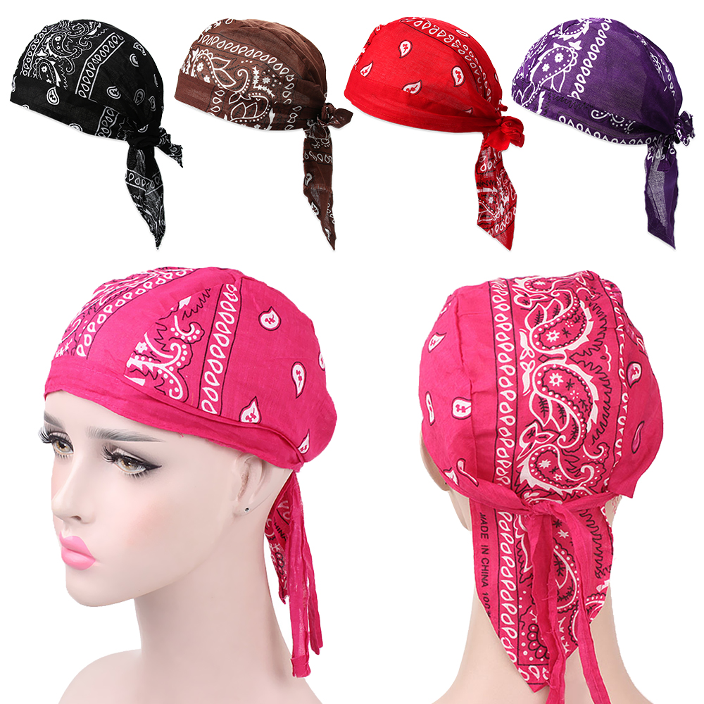 MILDNESS DIGITAL GOODS Outdoor Sport Elastic Cotton Quick Dry Headscarf Bandana Hair Loss Cap Pirate Hat MuslimTurban