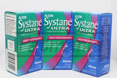 Systane Ultra Lubricant Eye Drops Alcon 10 ml น้ำตาเทียม ใช้หยอดตาคน น้องหมา น้องแมว แพค 3 กล่อง