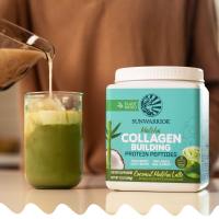 Sunwarrior Plant Based Collagen Building Protein Peptide Natural Flavor 500g. ซันวสริเอ่อ โปรตีน คอลลาเจน เปปไทด์ รสธรรมชาติ (โปรตีนคอลลาเจน)) 500 กรัม