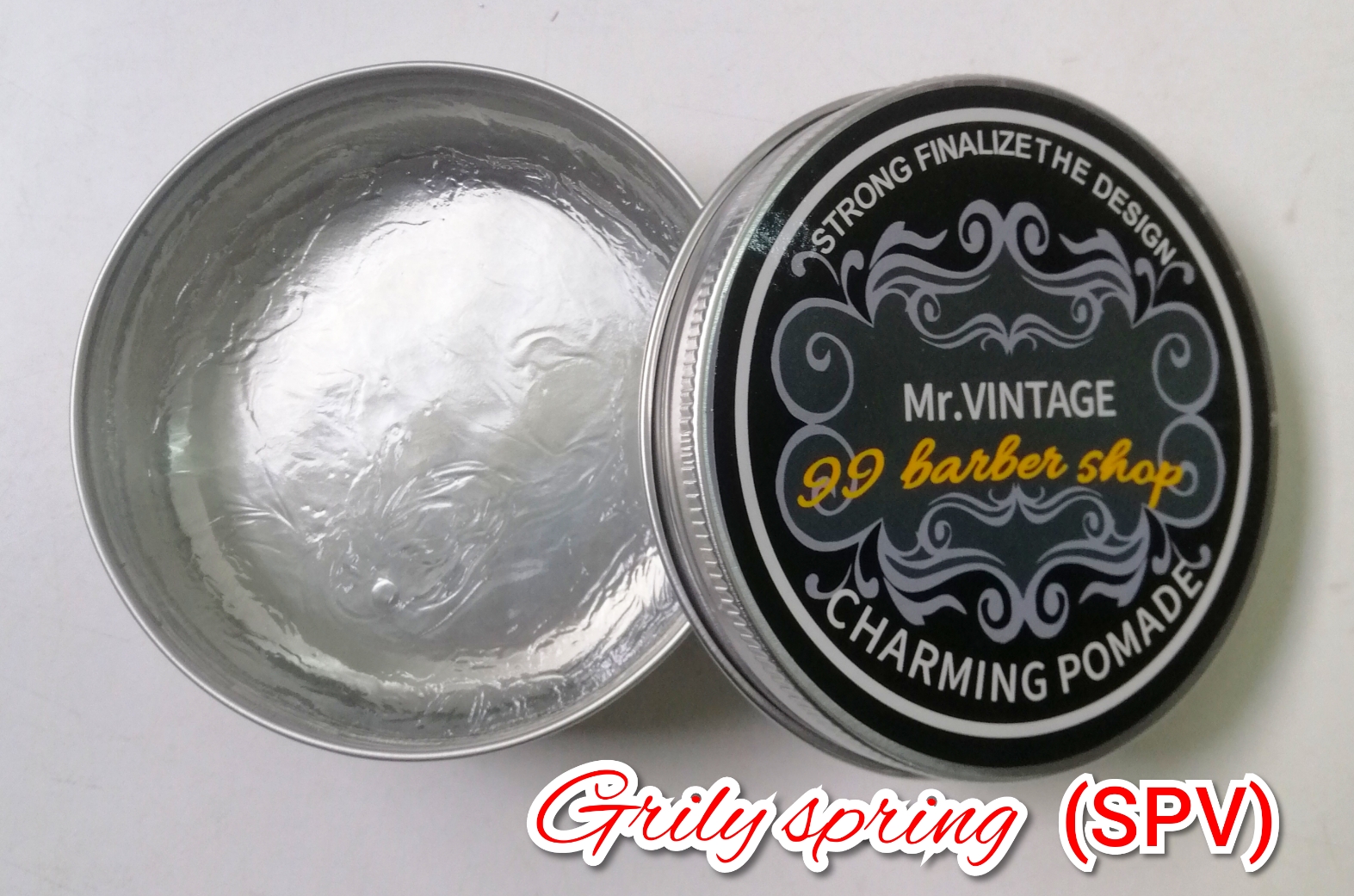 MR.VINTAGE Pomade(เนื้อใส)ผลิตภัณฑ์จัดแต่งทรงผมชาย   (สูตรwater base) ตลับใหญ่​ 8×2เซ็น คุ้มมาก  💈ซื้อ1️⃣2️⃣ตลับ แถม1️⃣ตลับ  จัดจำหน่ายทั้งปลีกและส่ง