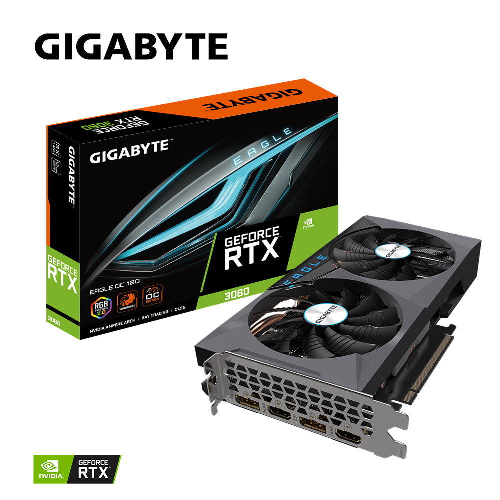 gigabyte รับประกัน 3 ปี NVIDIA รับประกัน 3 ปี VGA GIGABYTE GEFORCE RTX 3060 EAGLE OC - 12GB GDDR6 LHR VERSION rtx 3060 nvidia ประกัน 3 ปี ราคา 14,000 บาท*ส่งฟรี