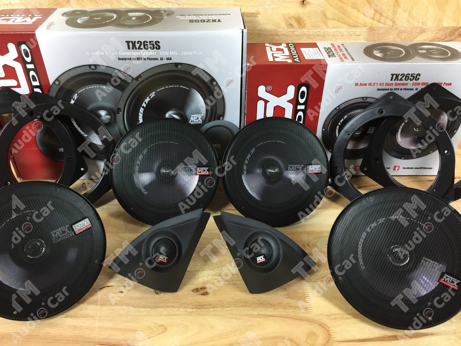 หูช้างตรงรุ่น TOYOTA YARIS - VIOS 2013-2016 + ลำโพง 6.5” MTX-TX265S + MTX-TX265C + ฐานรองลำโพงตรงรุ่น จำนวน 2คู่ ราคา 5,100 บาท*ส่งฟรี