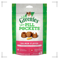Greenies Pill Pockets ขนมป้อนยาแมว รสไก่รสแซลม่อนรสแคทนิป 45ชิ้น ป้อนได้ทั้งเม็ด และแคปซูล USA