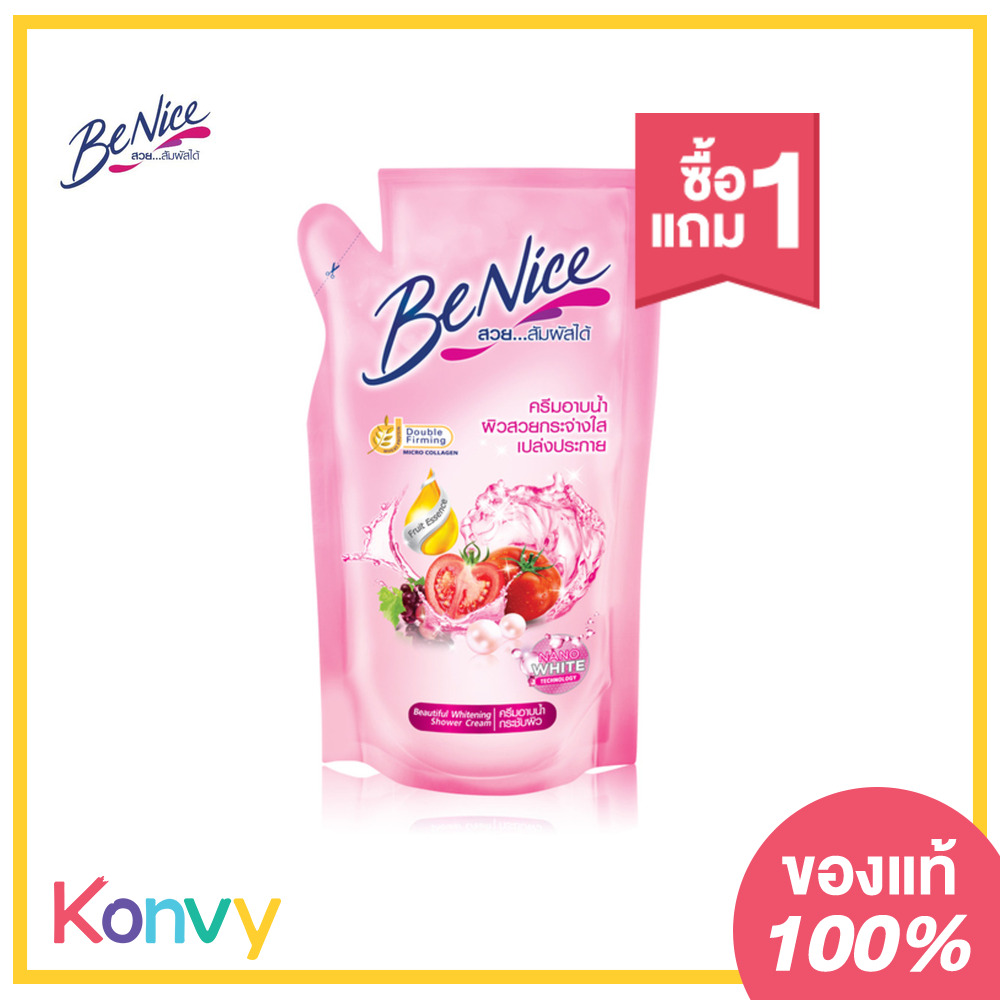 BeNice Shower Cream Whitening 400ml (Refill)