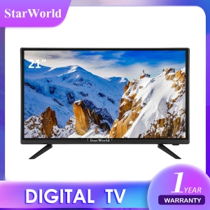 สินค้า StarWorld LED Digital TV 21นิ้ว ดิจิตอลทีวี ทีวี21นิ้ว มีกล่องในตัว ใช้ไฟ12vและเป็นคอมได้