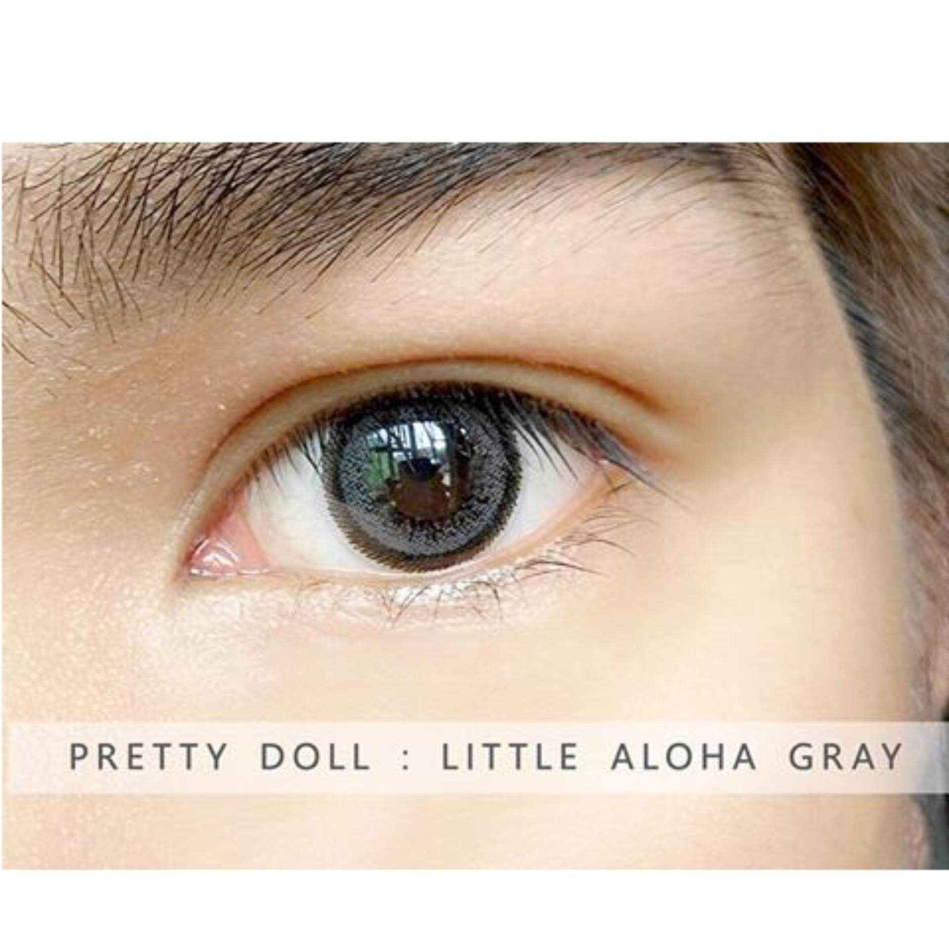 Pretty Doll Little Aloha Gray  มินิเท่าตาจริง สายตาปกติ สายตาสั้น powerlenses 300 75 350 325 250 150 100 275 4 225 375 125