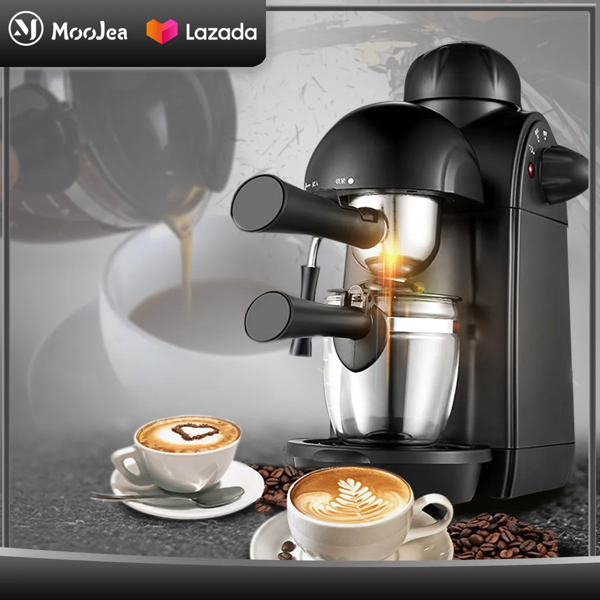 MOOJEA เครื่องชงกาแฟ เครื่องชงกาแฟสด เครื่องทำกาแฟ เครื่องเตรียมกาแฟ อเนกประสงค์ เครื่องชงกาแฟอัตโนมัติ Fresh coffee maker