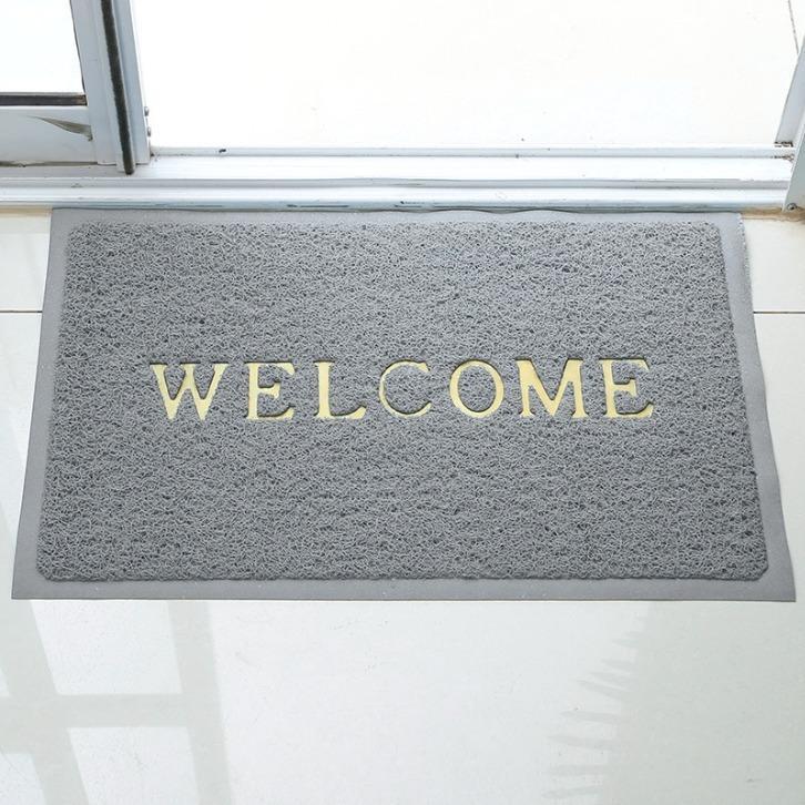 Welcomeพรมเช็ดเท้าขนาด 60*90ซม เลือกสีได้ 4 สี พร้อมส่ง มีให้เลือก2 แบบ รุ่นธรรมดาและรุ่นหนา พรมดักฝุ่นพรมเช็ดเท้า Welcome ผลิตจากเส้นใยไวนิล ใยหนา-Z-03
