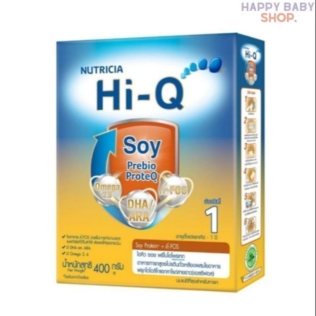 คูปองส่งฟรีHi-Q Soy นมผง ไฮคิว1 พลัส ซอย พรีไบโอโพรเทค (นมสูตรเฉพาะ ช่วงวัยที่ 1) ขนาด400กรัม1กล่อง
