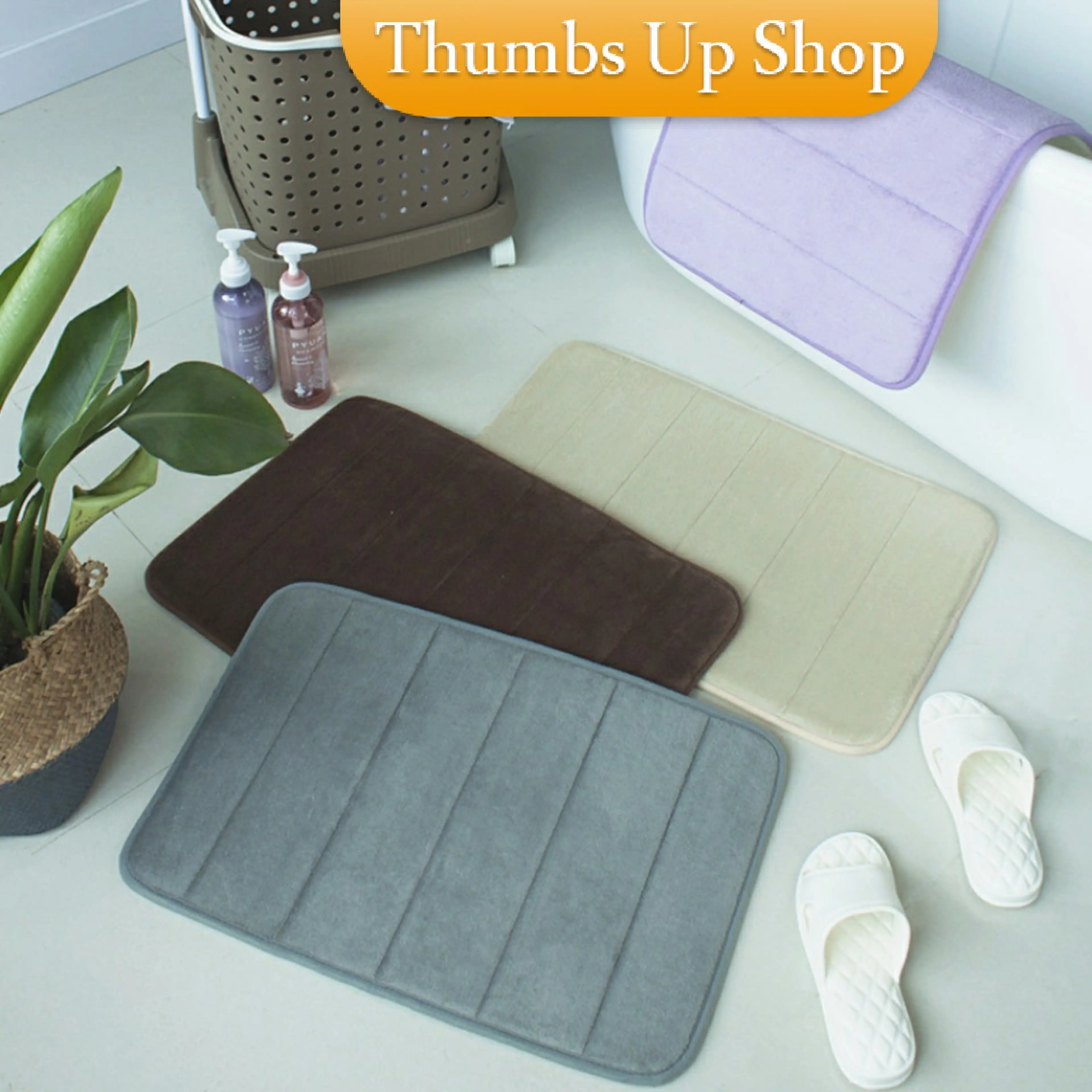 พรมเช็ดเท้า 40x60 C m เมมโมรี่โฟม พรมกันลื่น Anti-slip mat