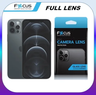 ฟิล์มกล้อง แบบเต็ม โฟกัส Focus Full Glass Lens iPhone 13 / 13 pro / 13 pro max / 13 mini /12 / 12 Pro / 12 Pro Max / 12 mini Full glass camera lens protector