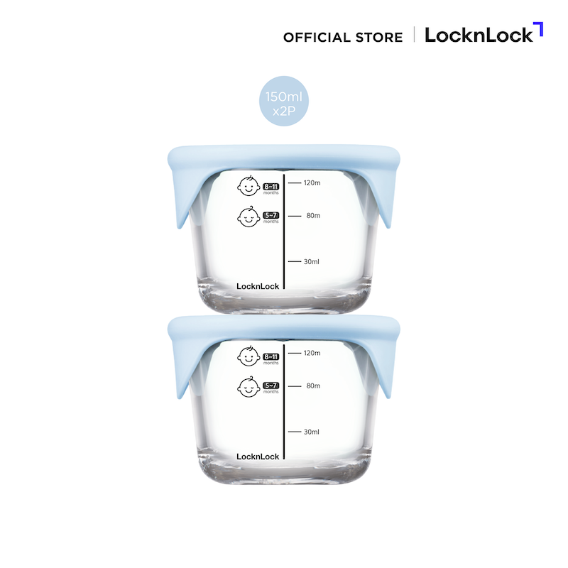 LocknLock กล่องแก้วใส่อาหารสำหรับเด็ก Baby Food Container 150 ml. รุ่น LLG058S2