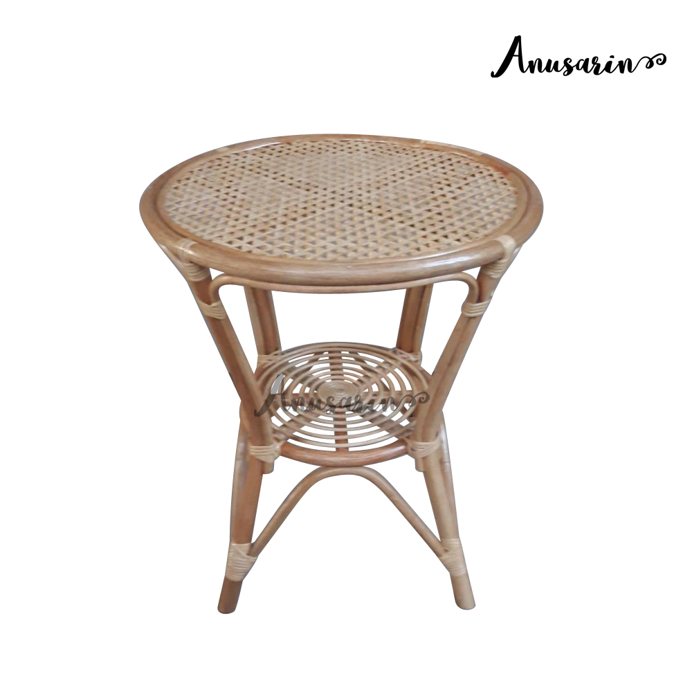 Anusarin Round Rattan Table Height 56 cm Diameter 55 cm All Genuine Rattan Lacquered in Natural Color ราคา 2,520 บาท*ส่งฟรี