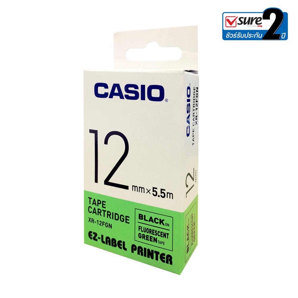 Casio Calculator เทปสติ๊กเกอร์ คาสิโอ รุ่น XR-12FGN แบบสะท้อนแสง ราคา 990 บาท*ส่งฟรี